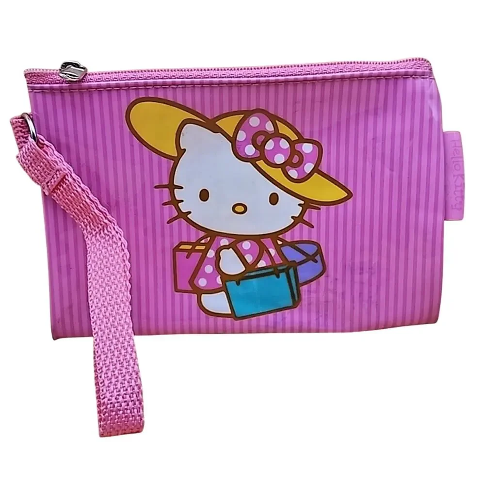 2004 Sanrio Hello Kitty Pink Zippered Pouch/Bag Starpoint 6
